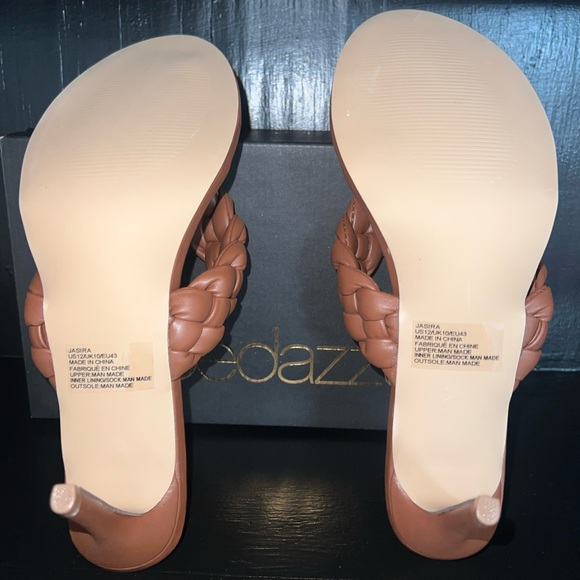 NWT Shoe Dazzle Brown Braided Heeled Sandals - Picture 4 of 7